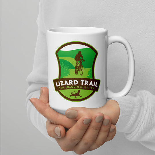 Lizard Trail - San Joaquin Hills, CA White glossy mug