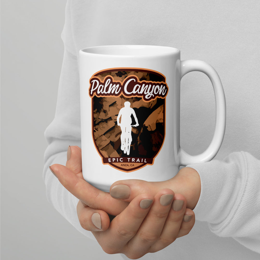 Palm Canyon Epic Trail - Anza, California White glossy mug