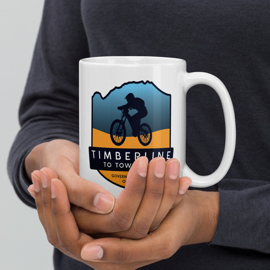 Timberline to Town Trail - Government Camp, Oregon White glossy mug