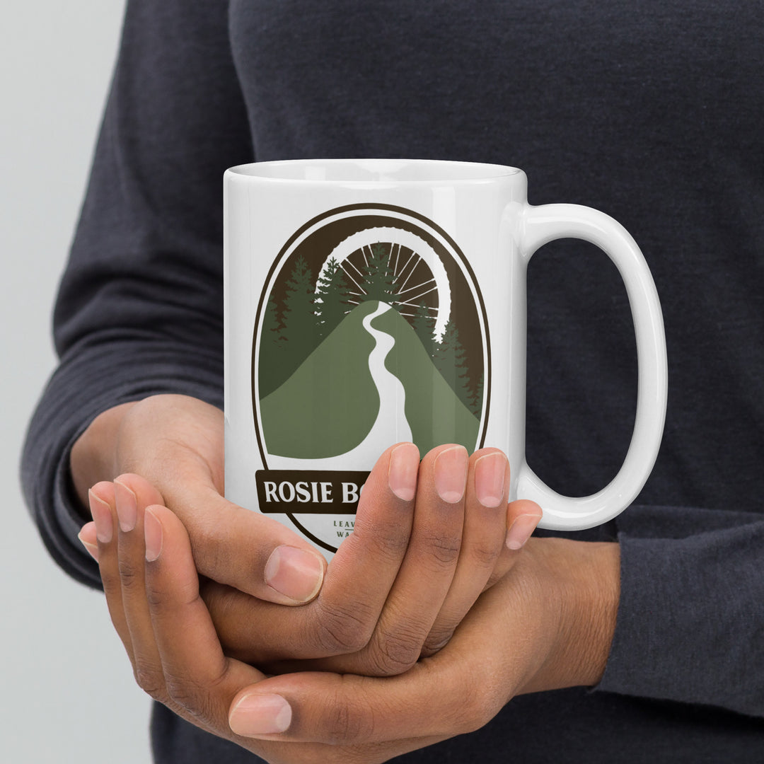 Rosie Boa Trail – Leavenworth, Washington White glossy mug