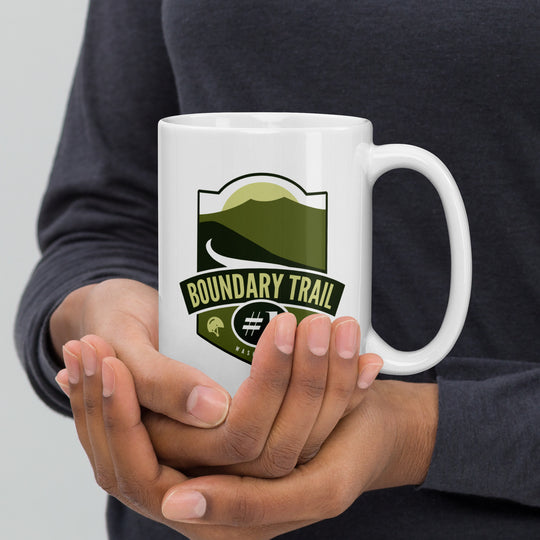 Boundary Trail #1 - Washington White glossy mug