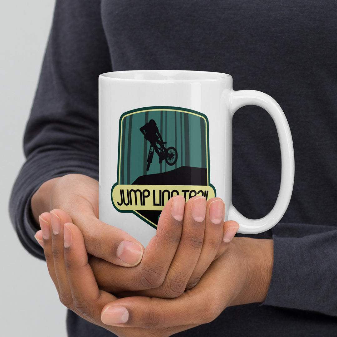 Jump Line Trail - Washington White glossy mug