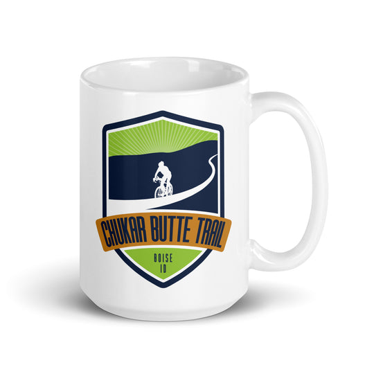 Chukar Butte Trail - Boise, Idaho White glossy mug