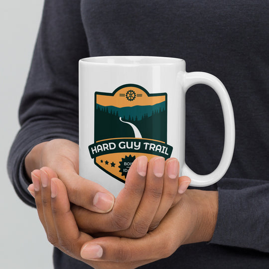 Hard Guy Trail - Boise, Idaho White glossy mug