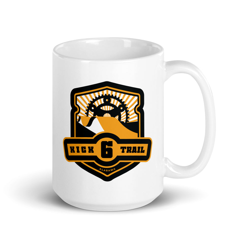 Kick Six Trail - Alabama White glossy mug