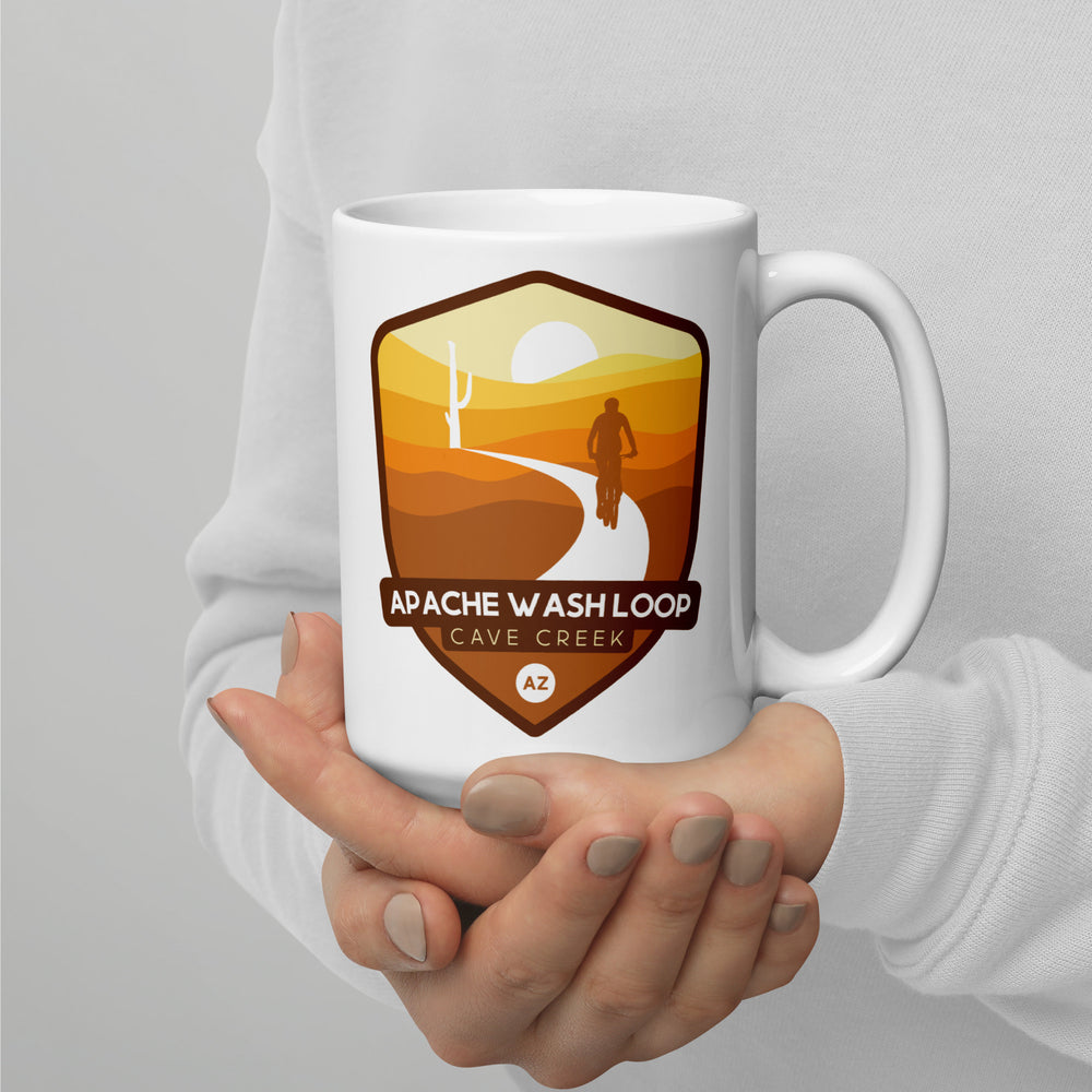 Apache Wash Loop – Cave Creek, Arizona White glossy mug