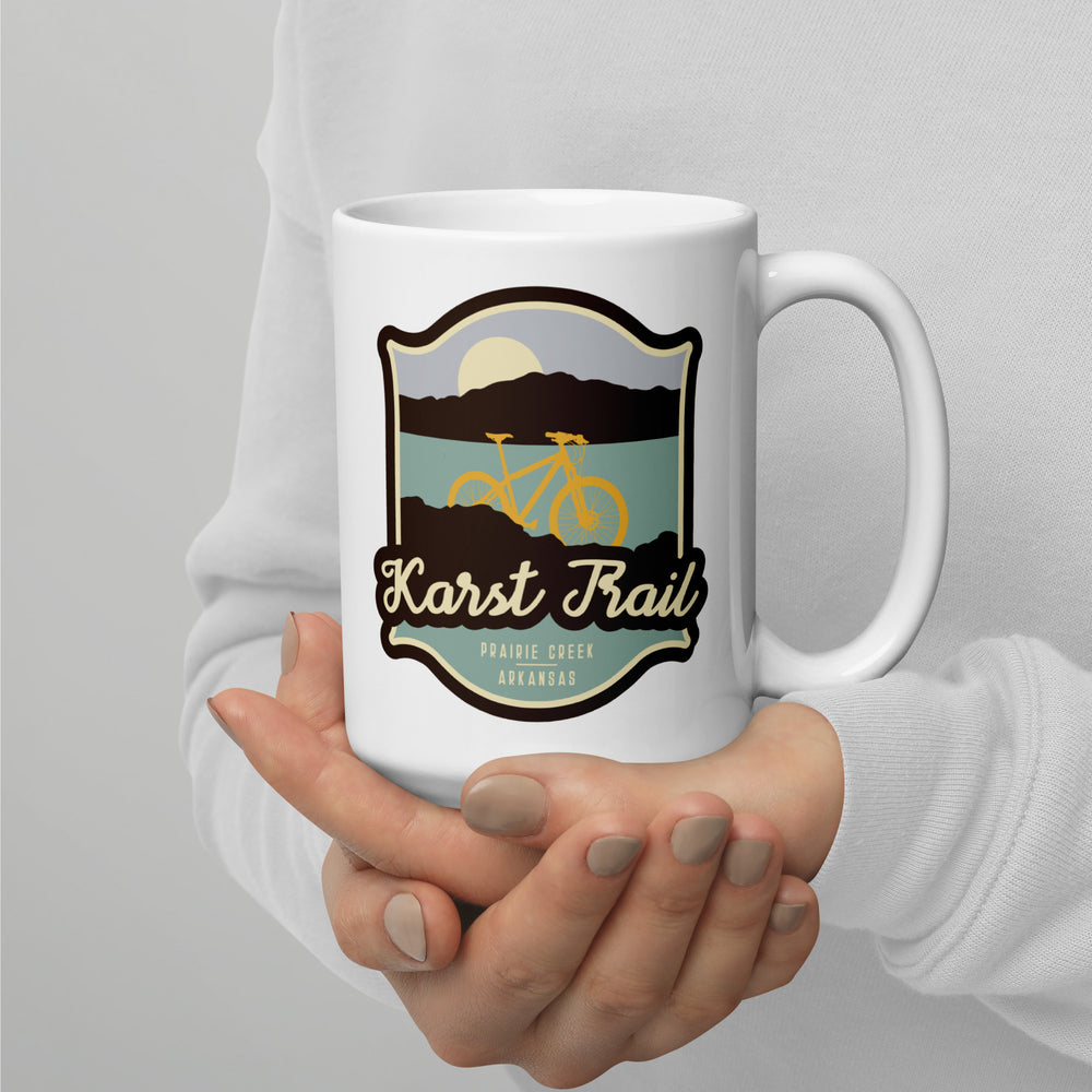 Karst Trail - Prairie Creek, Arkansas White glossy mug