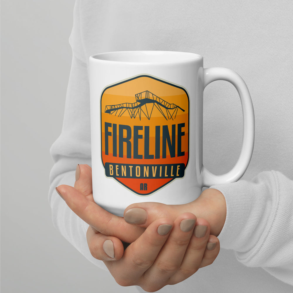 Fireline - Bentonville, Arkansas White glossy mug